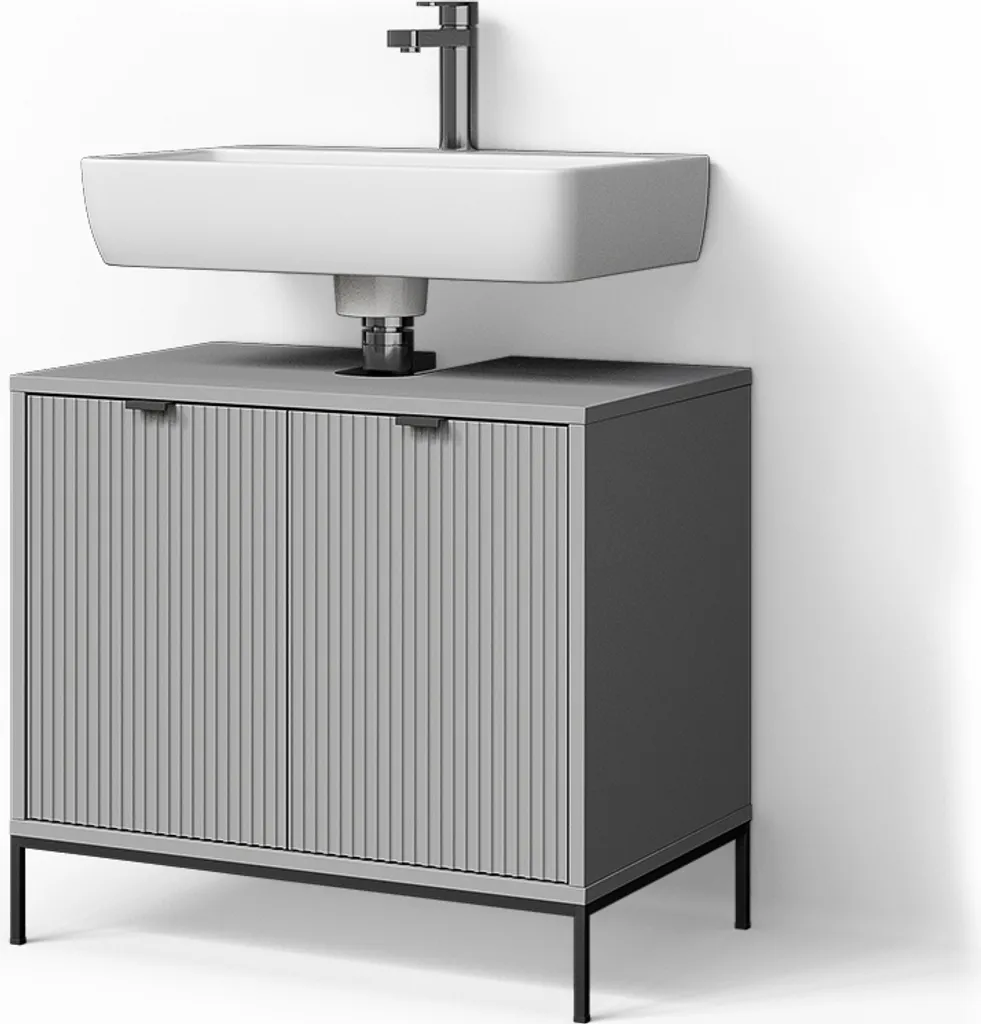 Mobile Bagno Sottolavabo 70cm Grigio Livinity ATERNO - Miglior Prezzo