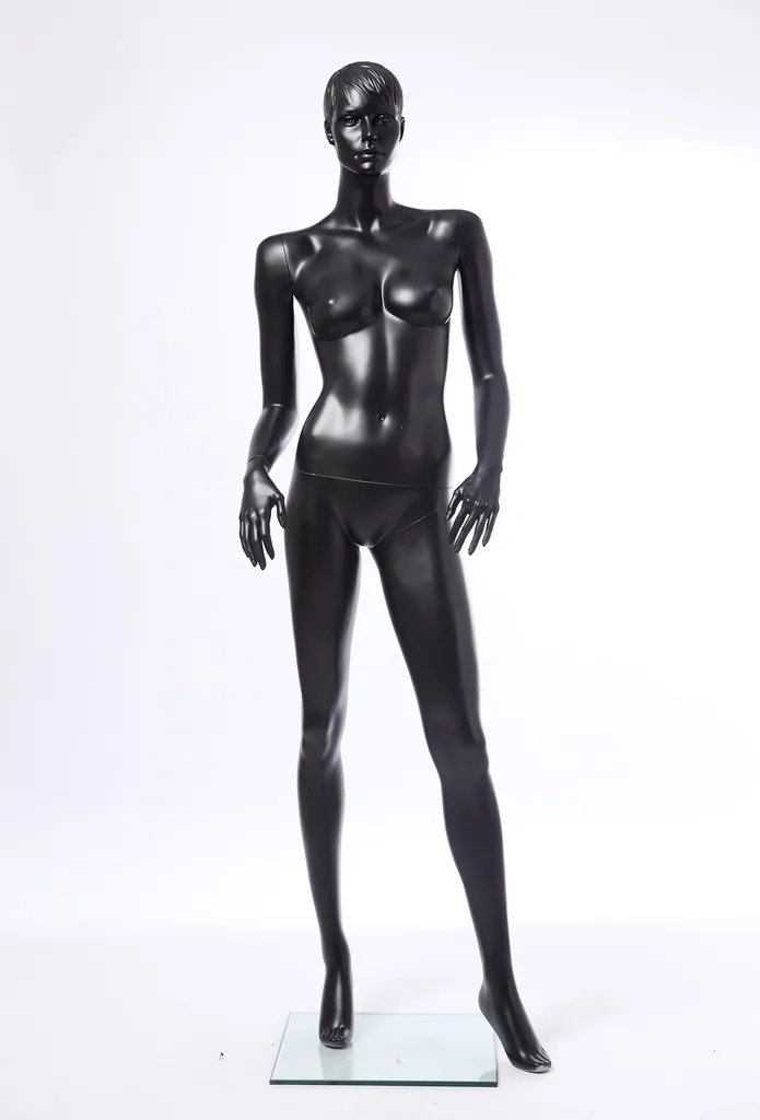 Mannequin de Vitrine Homme Noir Mat pour Présentation de Vêtements