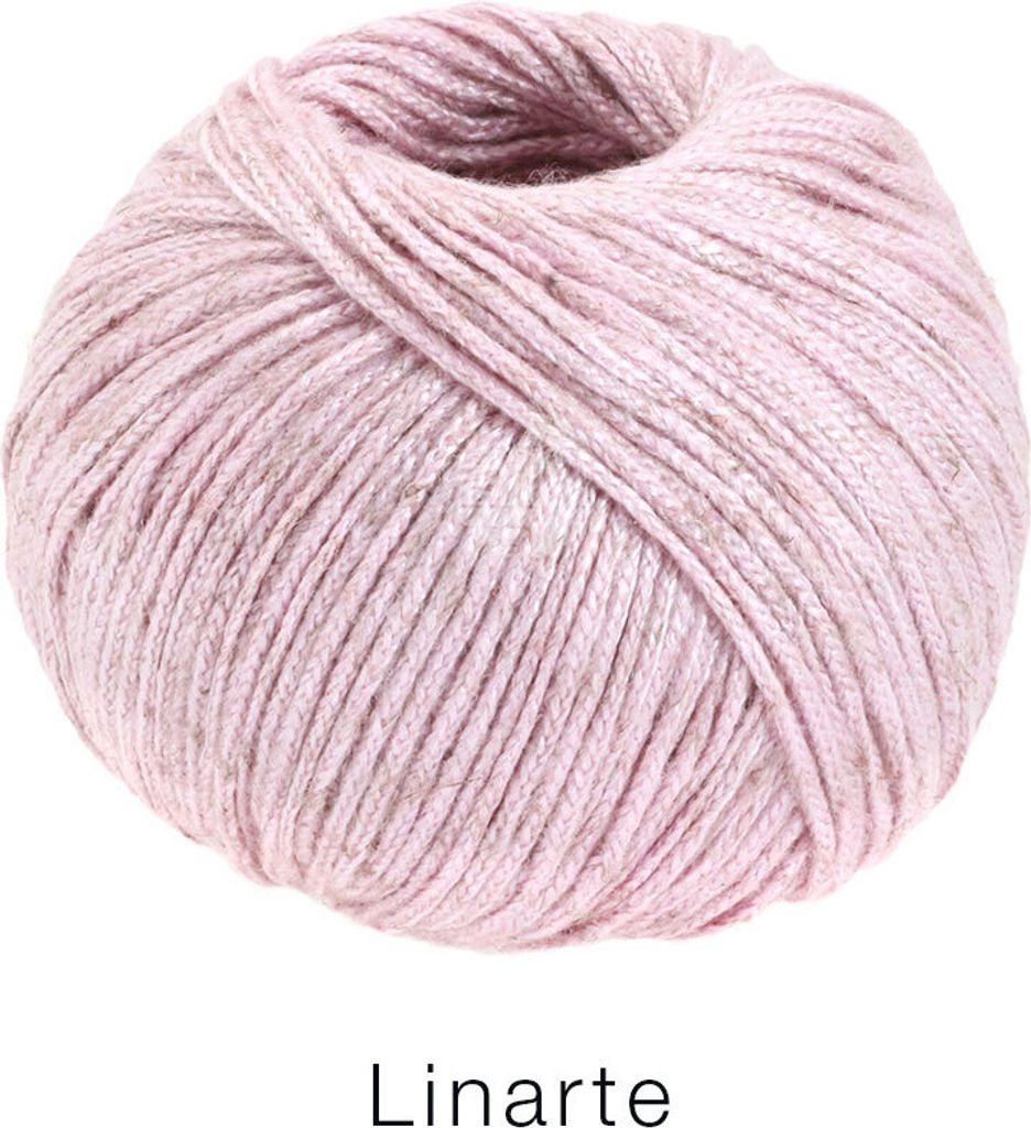 A ball of pink yarn on a white background.