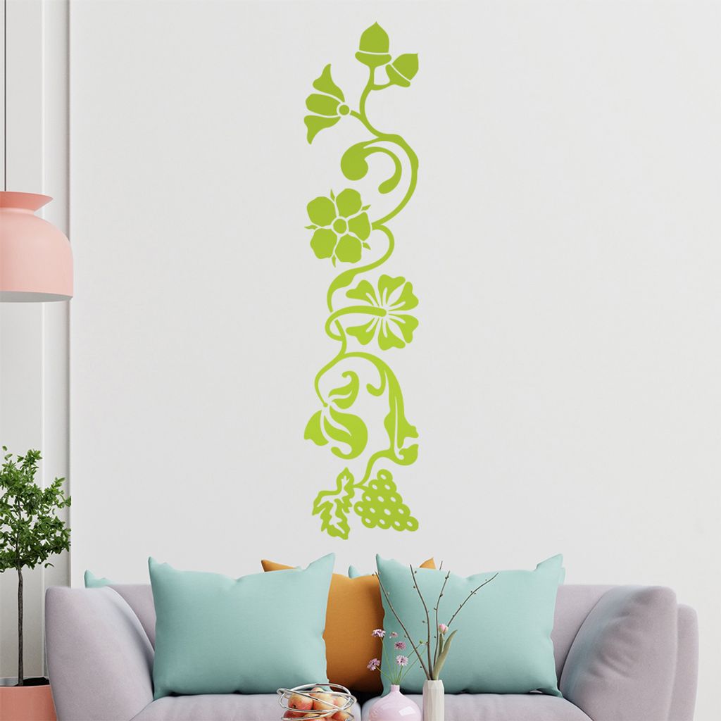 Eicheln - Trauben - Beeren Wandtattoo in 6 Größen - Wandaufkleber Wall Sticker - Dekoration, Küche, Wohnzimmer, Schlafzimmer, Badezimmer