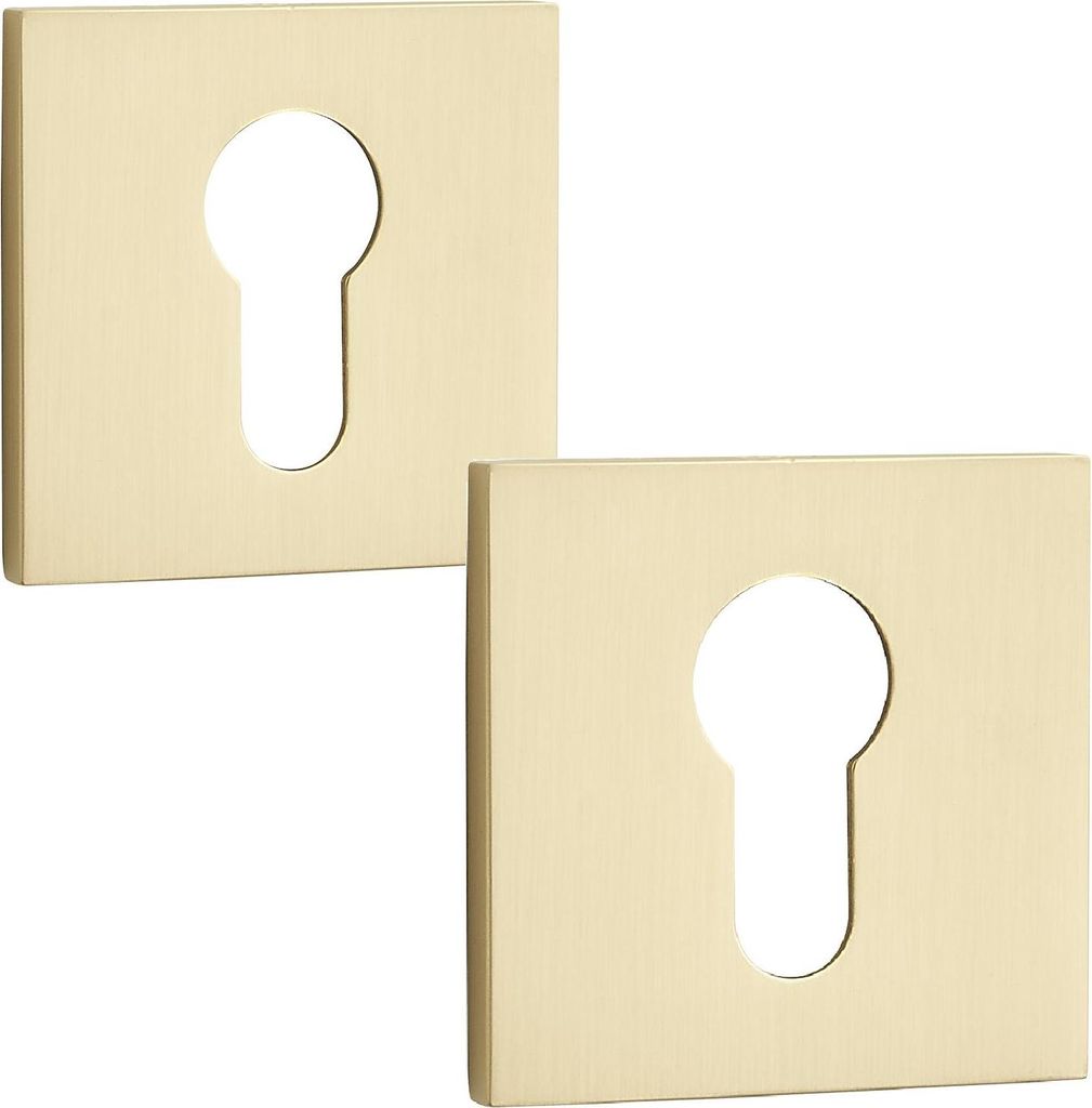 Quadratischer Rosetteneinsatz für Innentürgriffe, Gold