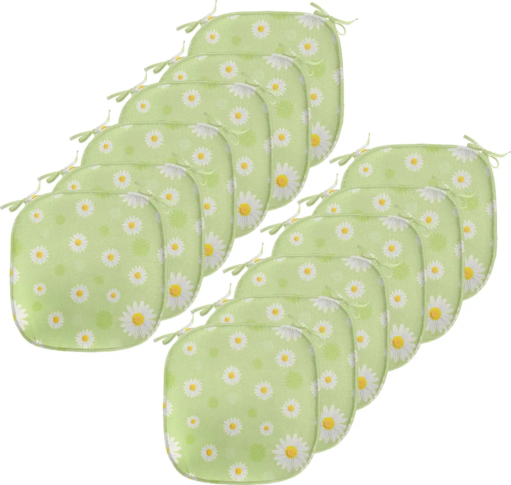 Cuscini Sedie Esterno 40x40 ABAKUHAUS 12 pz Impermeabili Margherite