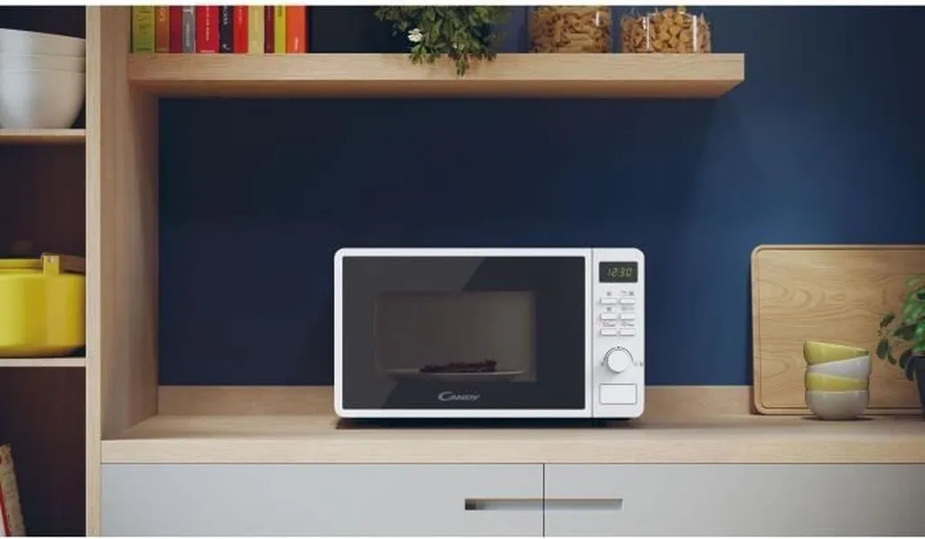 Petit Micro-ondes Gril Candy 20L Blanc - Idéal pour Étudiant et Studio