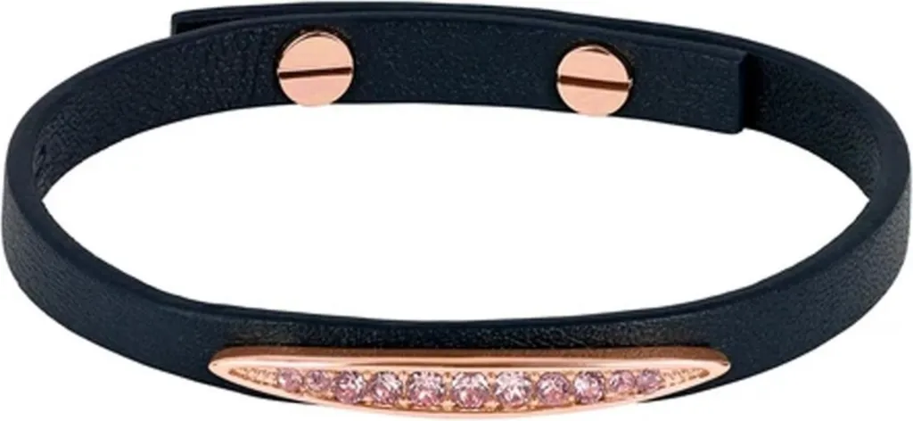 Bijoux Adore 5490370 Jonc Rigide Pavé de Cristaux Finition Argentée