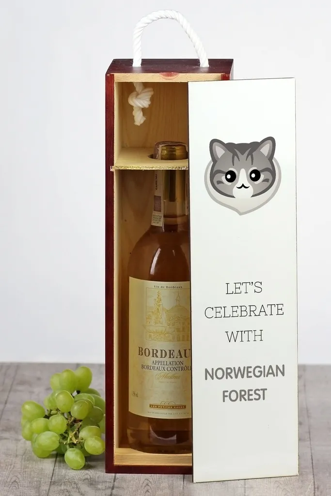 Scatola Regalo Vino Gatto delle Foreste Norvegesi | Art-Dog Originale - 5