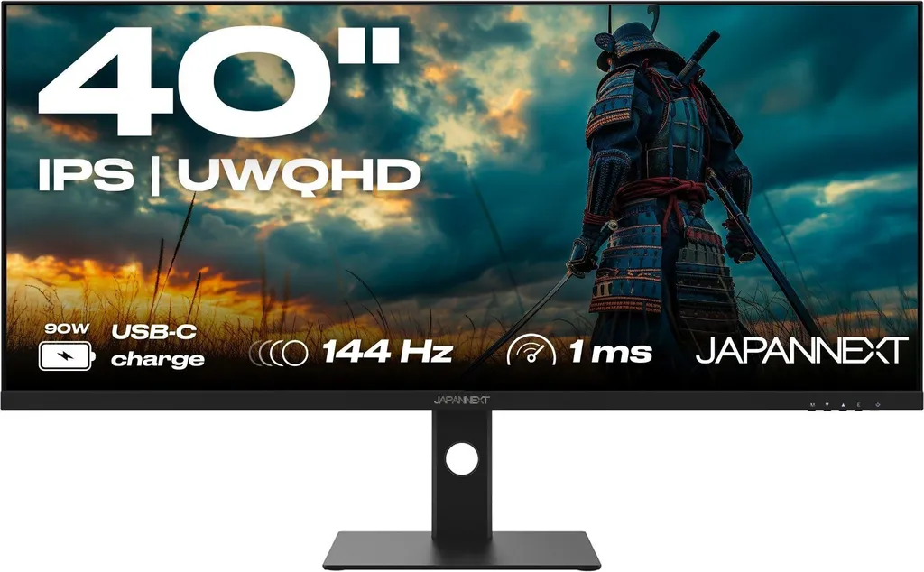 JAPANNEXT Gaming Monitor 40" IPS UWQHD (3440x1440) 144hz 1ms JN-IPS401UWQHD144-C90W