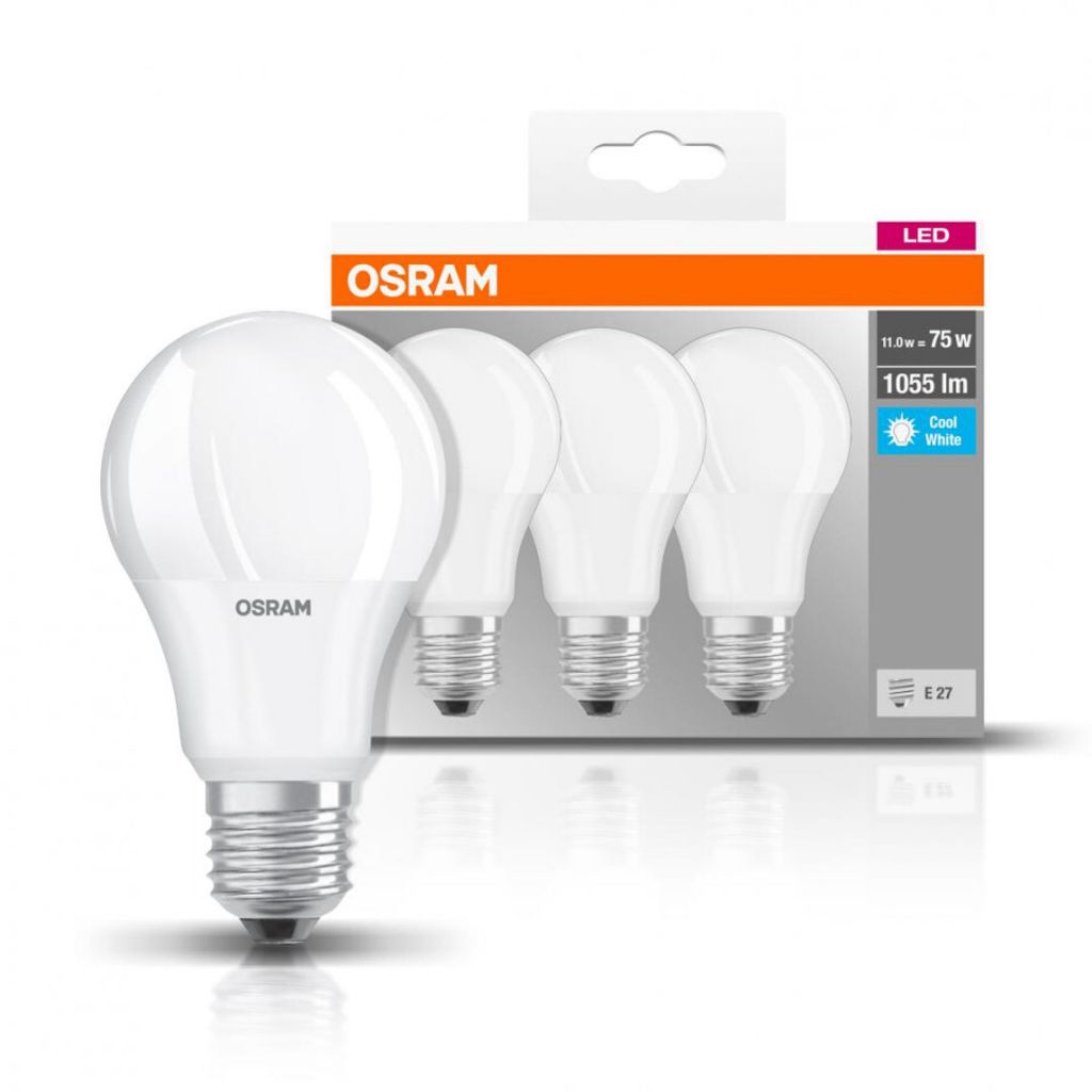 Sada 3 LED žiaroviek Osram, A75, E27, 10W (75W), 1055 lm, Obrázok produktu 