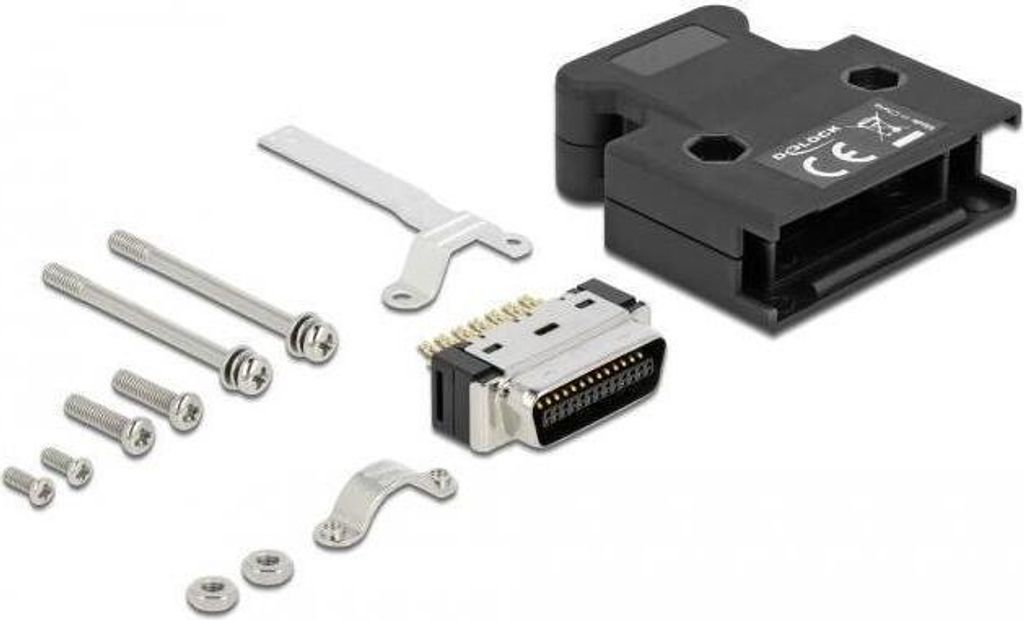 Delock MDR Stecker 26 Pin Lötanschluss mit Gehäuse