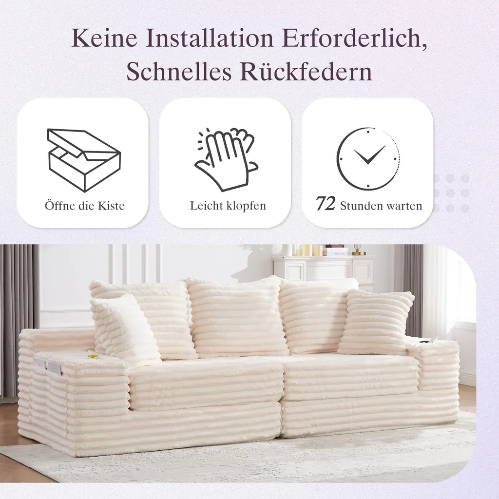 Canapé convertible beige avec rangement : fini le manque de place !