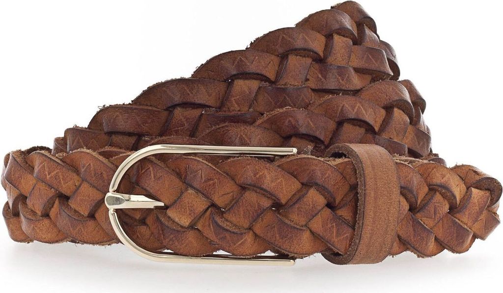 Vanzetti Leder Gürtel Braided Women's Belt W75 Cognac braun