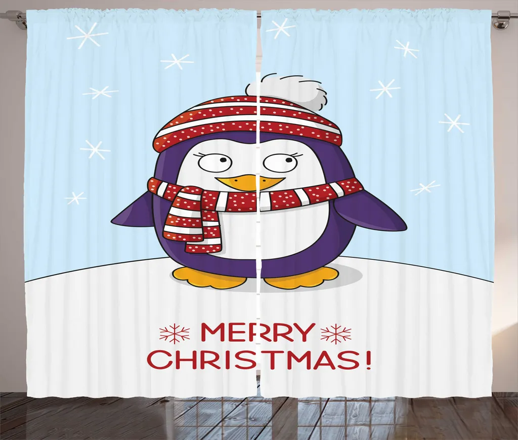 Rideau à Ruban Froncé Décoration de Noël pour Chambre 280 x 225 cm