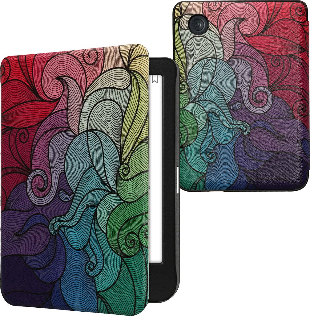 kwmobile Schutzhülle für Kobo Clara BW / Clara Colour / Tolino Shine (5) / Shine Color Hülle - eReader Flip Case mit Auto Sleep Funktion - Farbr...