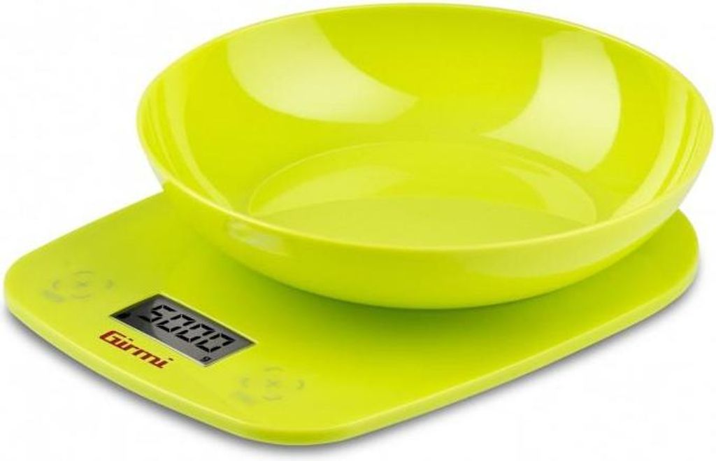 Girmi PS01 Grüne elektronische Küchenwaage mit LCD-Schüssel 5kg