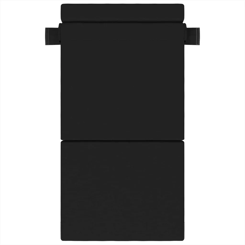 Matelas de sol pliable vidaXL 190 cm noir avec revêtement en tissu