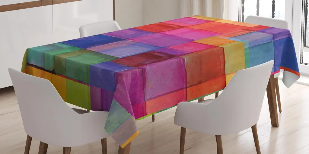 Abakuhaus Tovaglia Astratta 140x240cm - Design Arcobaleno Geometrico