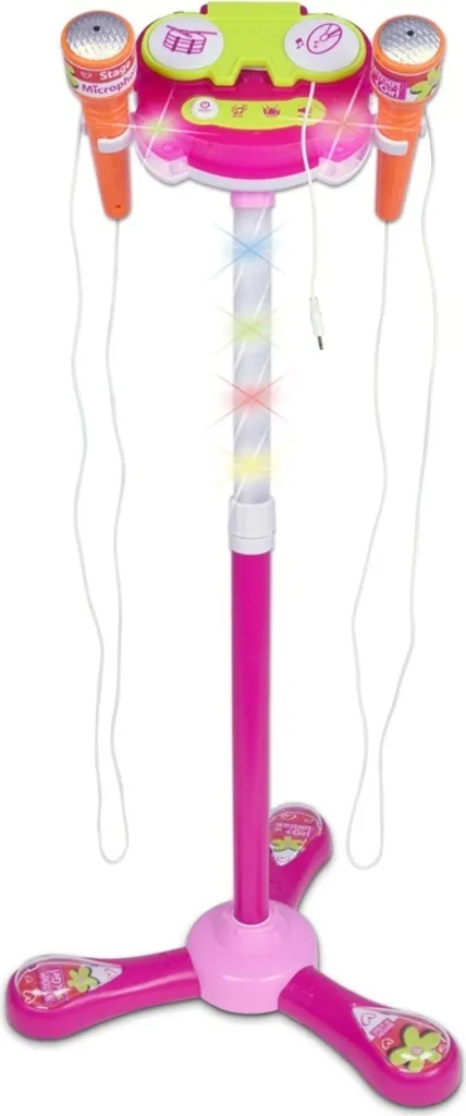 Microphone de scène Bontempi iGirl 33734 avec pied réglable et boîte