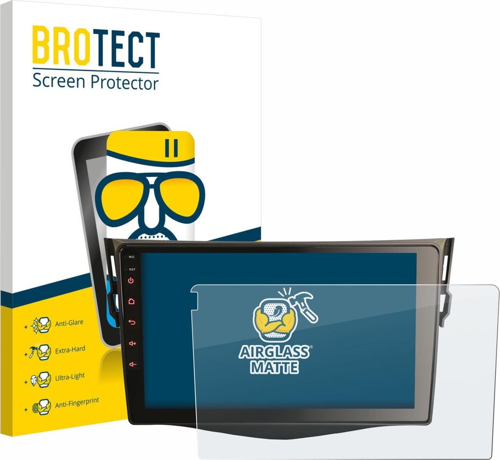 BROTECT Entspiegelungs Schutzglas für Erisin ES893AR 9" Schutzfolie Panzer Folie Glas Display Schutz matt