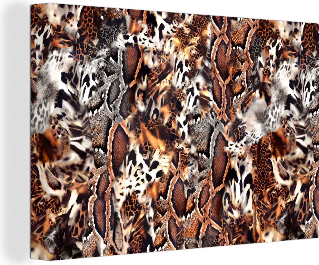 OneMillionCanvasses - Leinwandbilder - 140x90 cm, Tierdruck - Tiger - Tiere, Wandbilder Kunstdruck Wanddekoration - Foto auf Leinwand - Gemälde ...