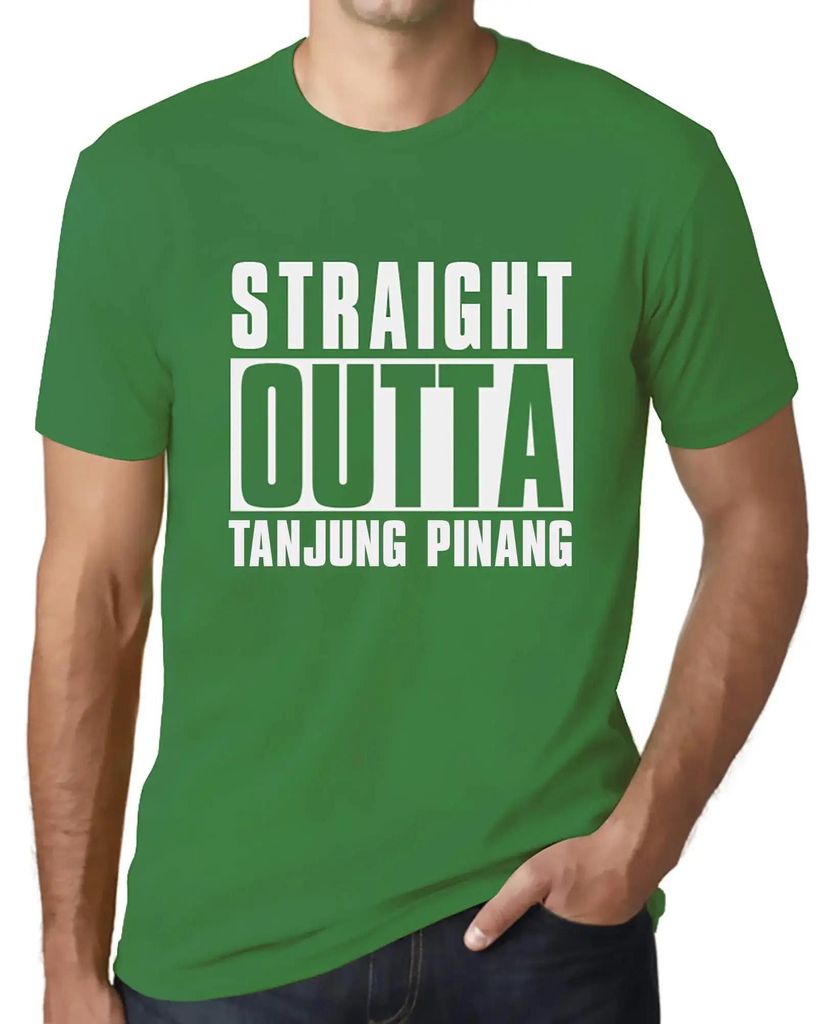 Herren Grafik T-Shirt Direkt aus Tanjung Pinang – Straight Outta Tanjung Pinang – Öko-Verantwortlich Vintage Jahrgang Kurzarm Lustige Druck Ge...