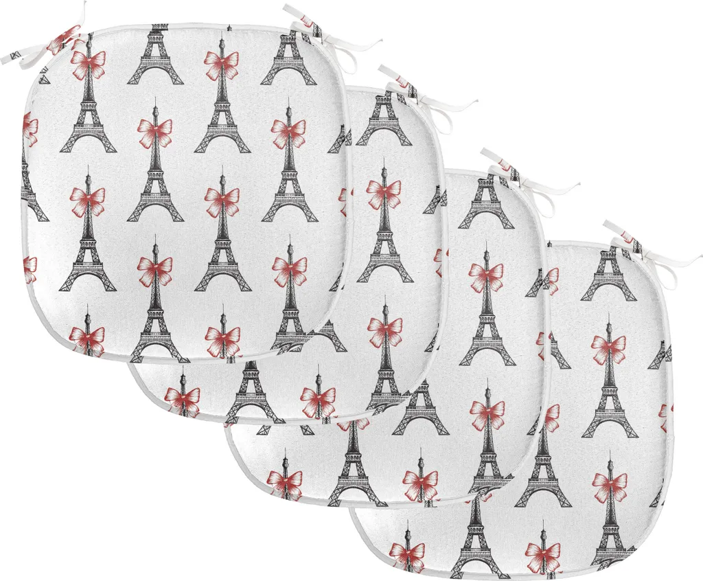 Cuscini Sedie 40x40 ABAKUHAUS Eiffel Design Urban Rubino Set da 4