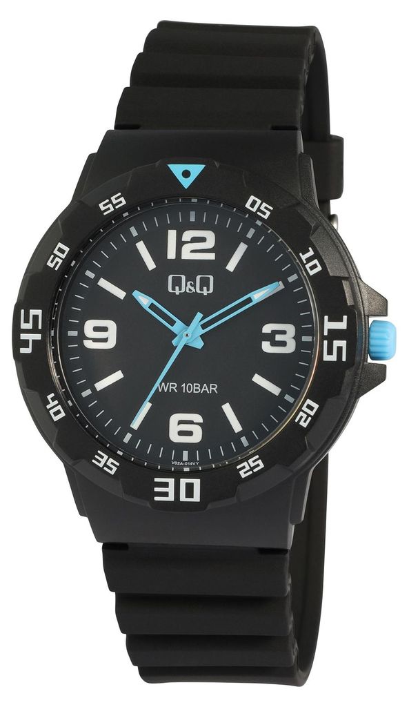 QQ V02A-014V horloge, zwart Productafbeelding 