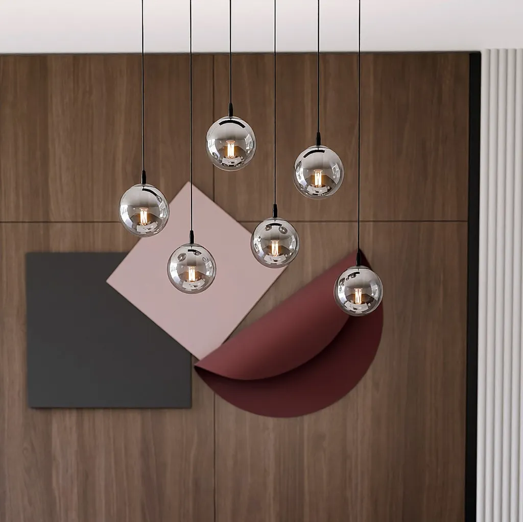 Lustre Salon COSMO 6 Branches - Solution Éclairage Grand Espace E14 - 5