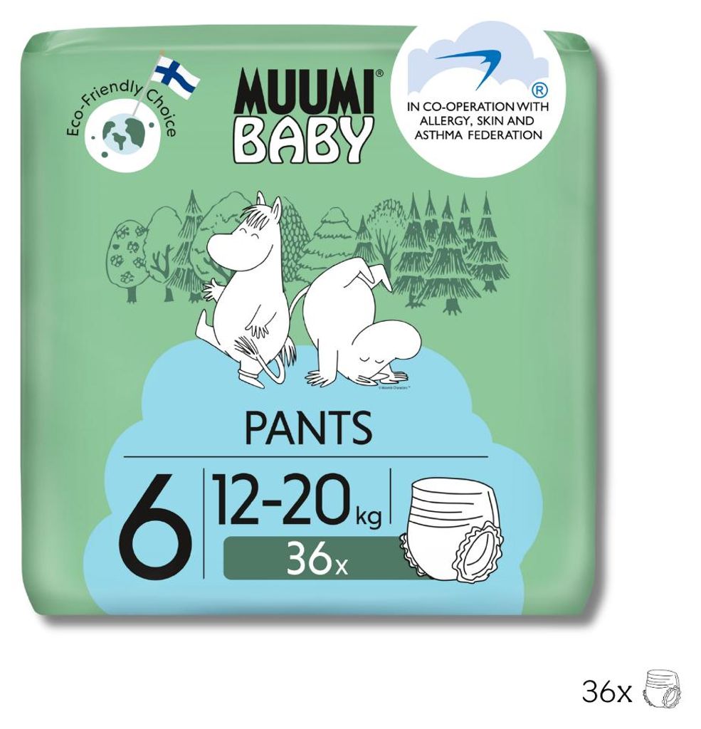 Moomin Baby - Moomin - Eco Windelhosen - Größe 6 - 12 bis Produktbild 