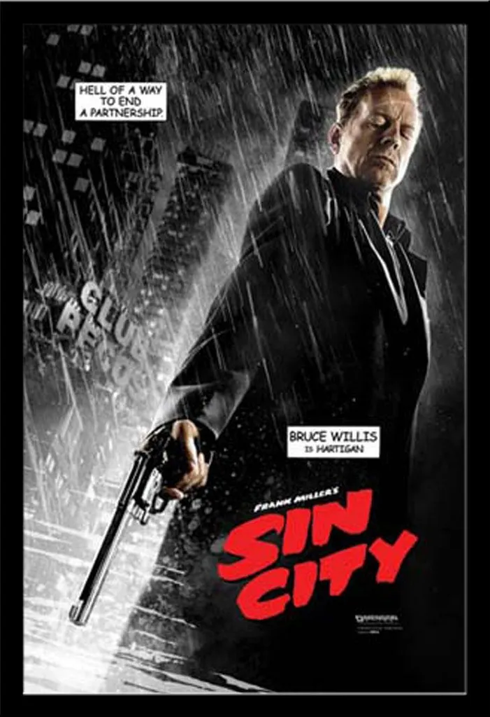 Poster Sin City Hartigan avec Cadre Shinsuke : Protection Vitre Acrylique