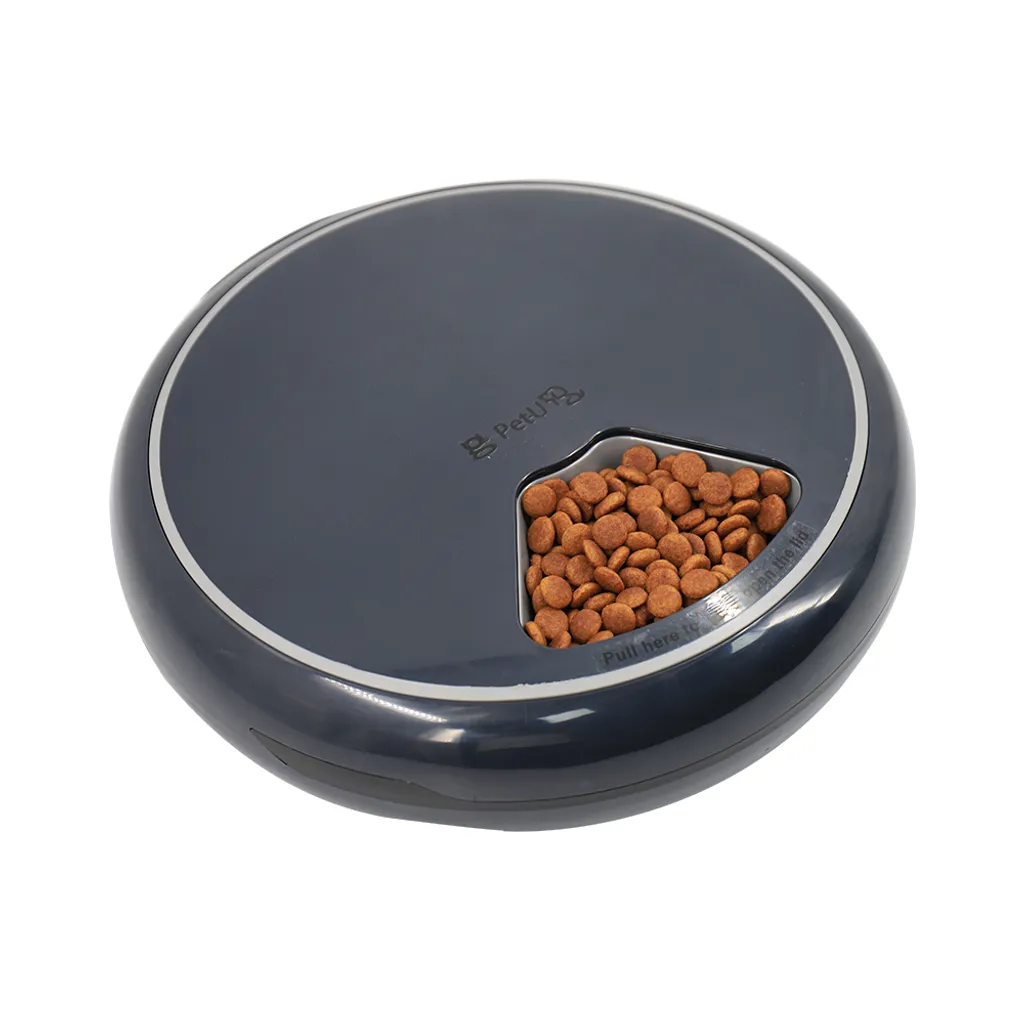 BOT Distributeur Automatique de Nourriture 5 Portions Noir pour Animaux