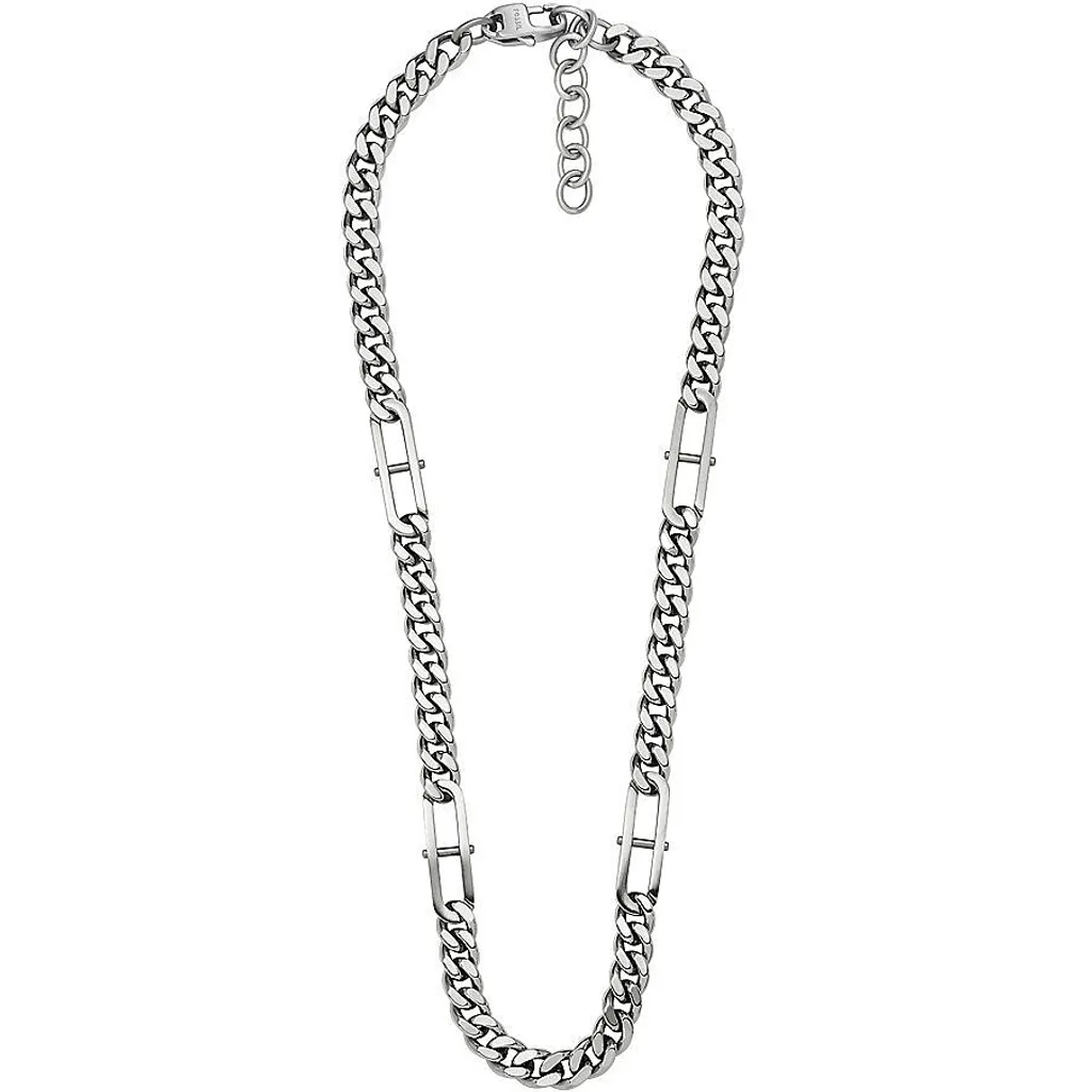 Fossil JF04356040 Collana Uomo Acciaio Argento | Catena Heritage 50,5cm