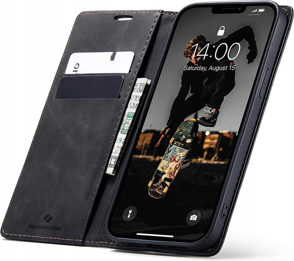 Spacecase Wallet iPhone 13 Pro schwarz