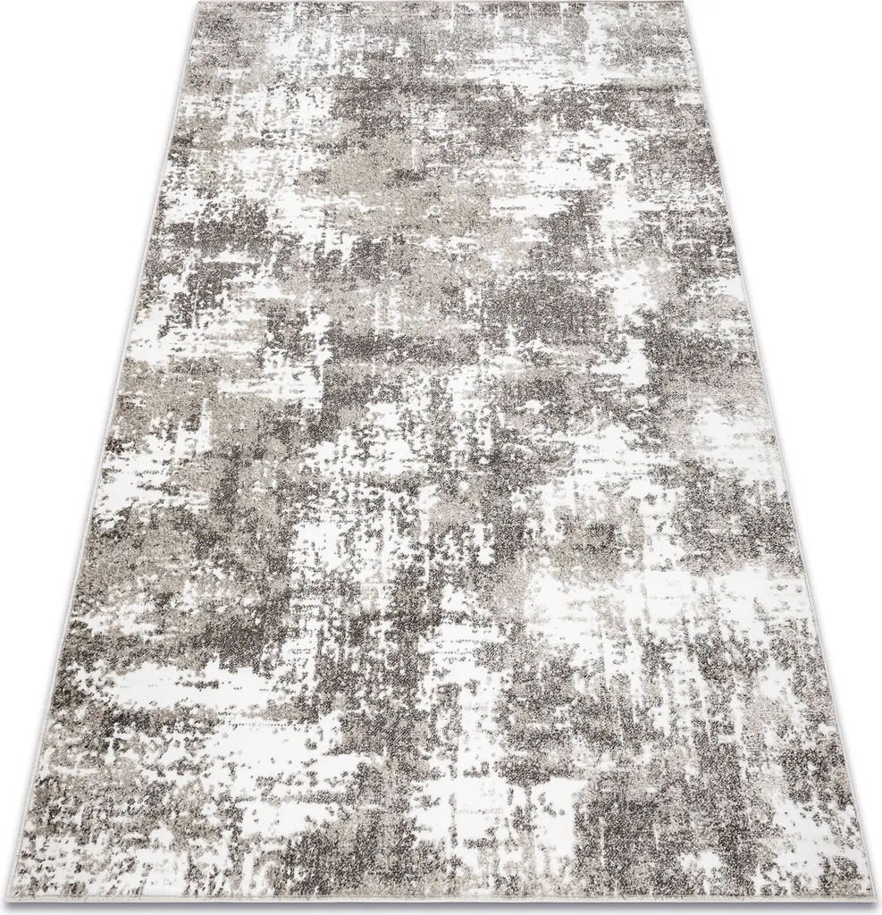 Tapis de salon moderne gris et beige MATEO - Texture tissée 80x150 cm