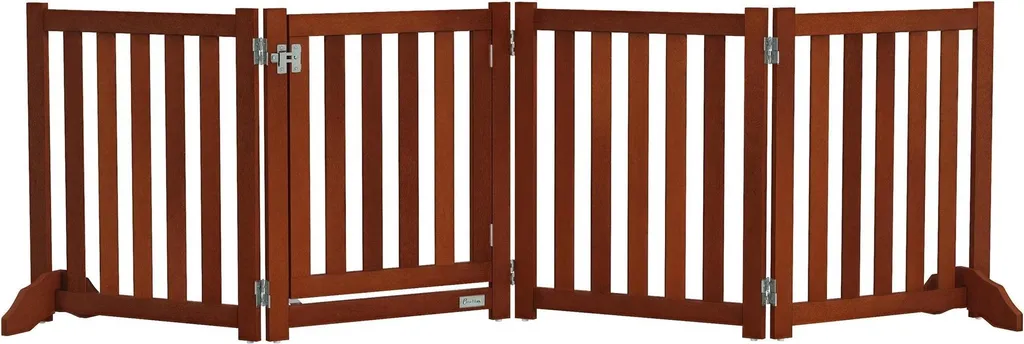 Barrière escalier et porte pour chien sans perçage 205 cm kaki foncé