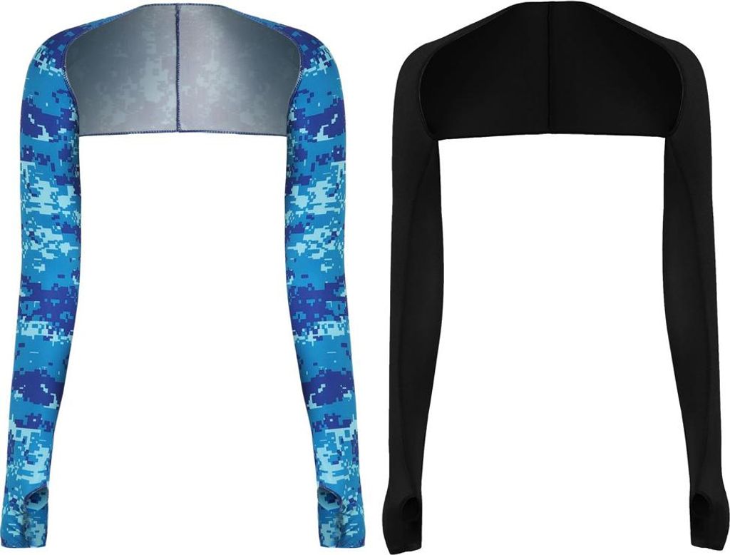 2er-Pack UV-Schutz-Bolero für Damen, Sonnenschutz-Schal, Armwärmer, Eisseide, kühlender Schal, Armstulpen mit Fingerlöchern, fingerlose Handsch...