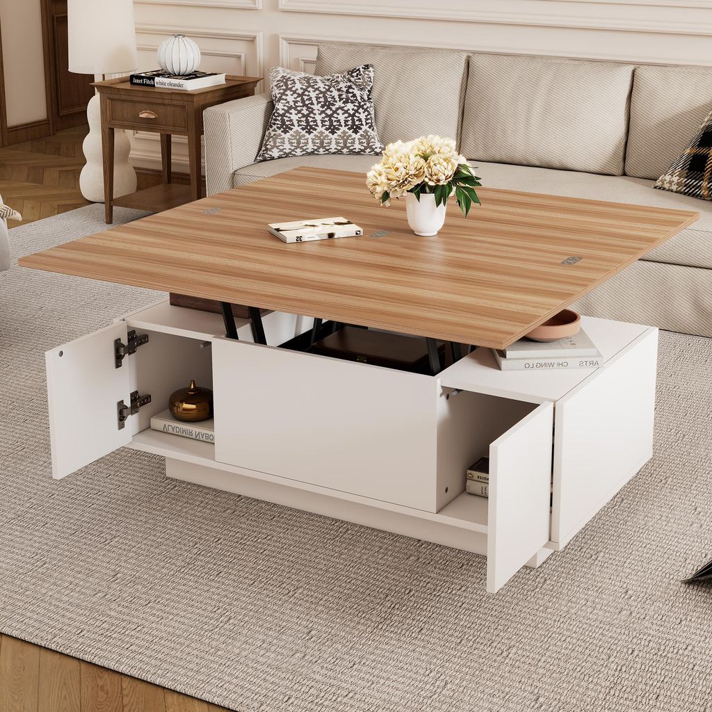 MODFU Table de Salon avec Rangement Caché - Plateau Image du produit 