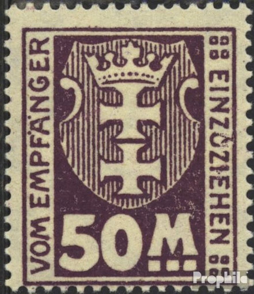 Briefmarken Danzig 1923 Mi P23Y Gefälligkeitsentwertung gestempelt Portomarke