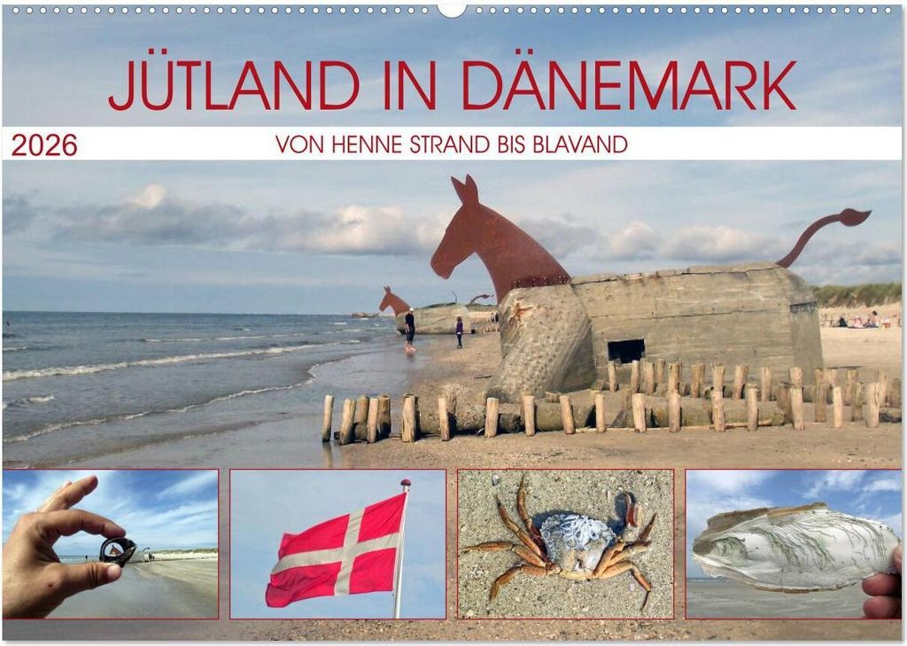 Jütland in Dänemark - Von Henne Strand bis Blavand (Wandkalender 2026 DIN A2 quer), CALVENDO Monatskalender