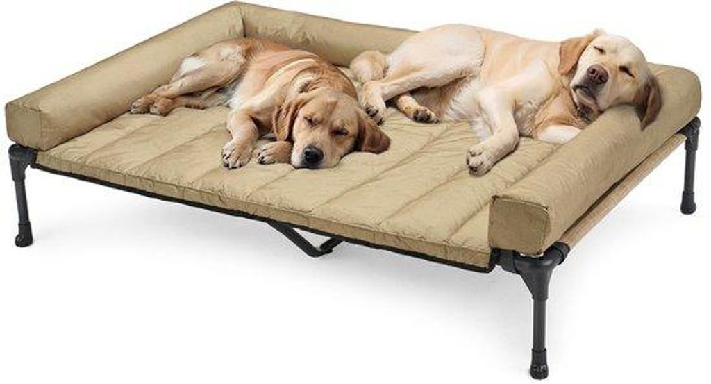 Cuccia rialzata per cani, beige, 150x95x22,5 cm, in rete Immagine del prodotto 