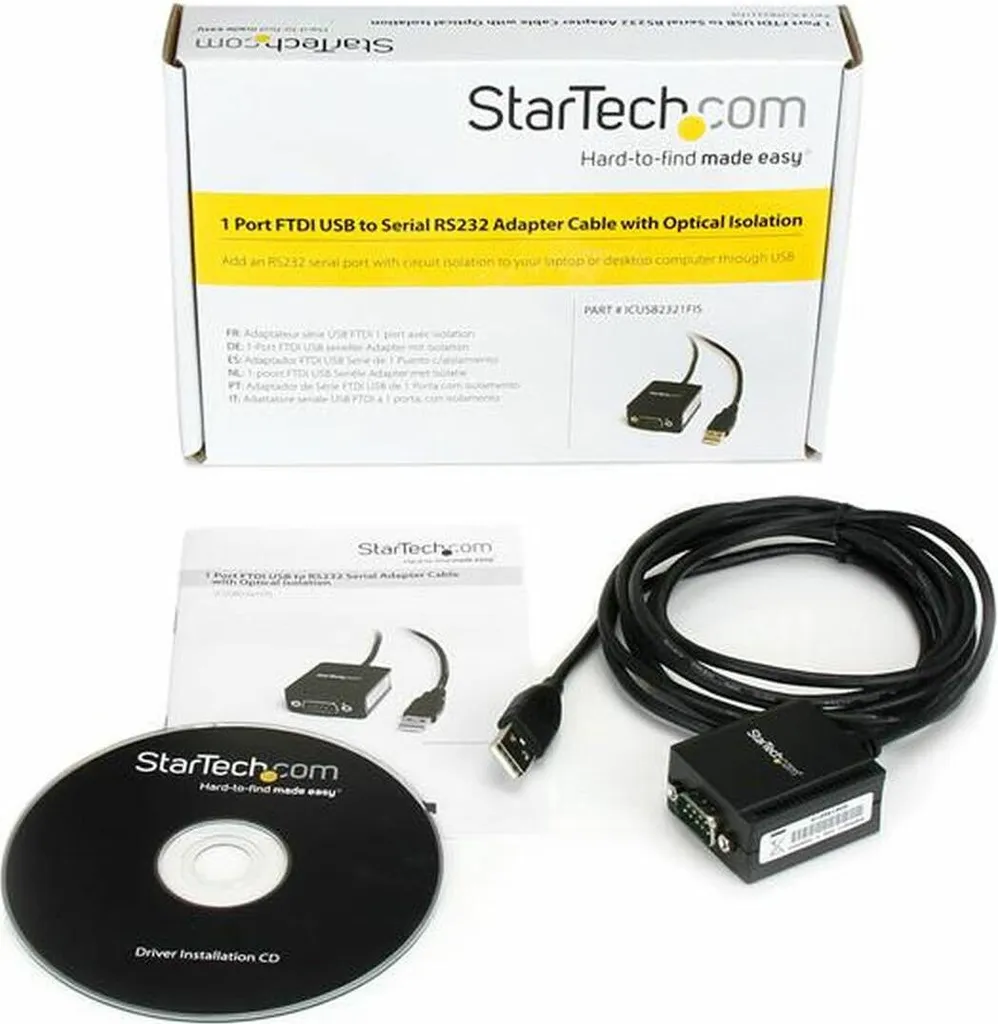 Câble USB vers Série RS232 pour Maintenance Industrielle Startech Noir
