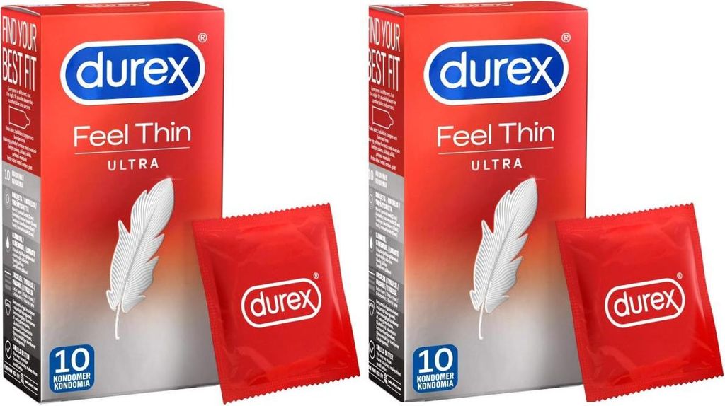 20 Stück Durex Feel Thin Ultra Dünn Kondome Liebe Sex Ultradünn