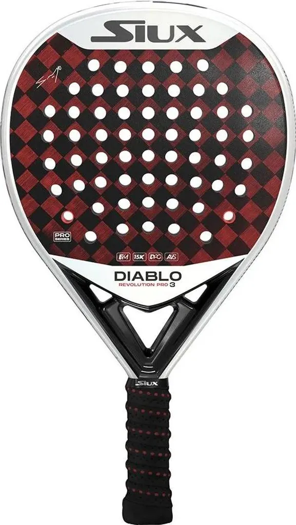 Siux Diablo Revolution Sanyo Pro 3 Raquette de Padel Rouge 355-375g