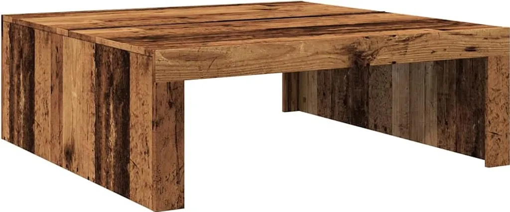 Tavolino Salotto vidaXL 100x100x35 - Robusto, Spazioso, Legno Vecchio