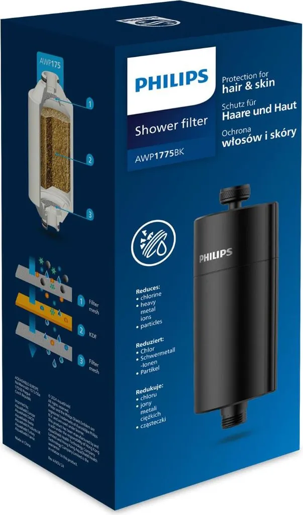 Filtro Acqua Doccia Philips Nero: Benessere Naturale Senza Cloro - 7