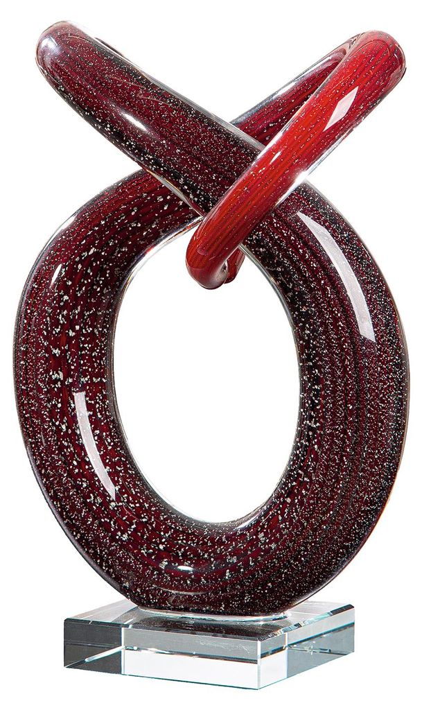 Casablanca by Gilde Skulptur Curvum rot H. 24 cm, 59381 Produktbild 