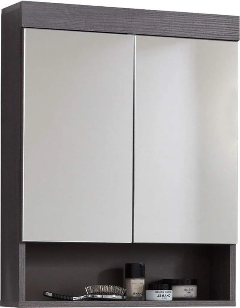 Armoire de toilette miroir noire 58x75cm solution rangement salle bain