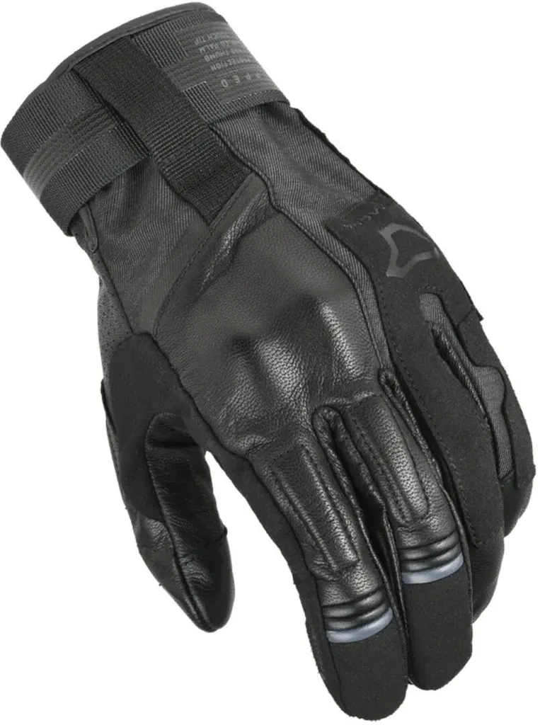 Gants Macna Ulmex en cuir de chèvre perforé avec protections, noir 2XL