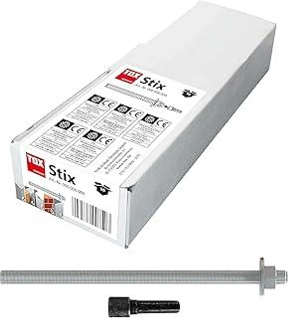 TOX Stix A4 M8x110mm: Barra Filettata Inox per Esterni - Confezione 10 pz