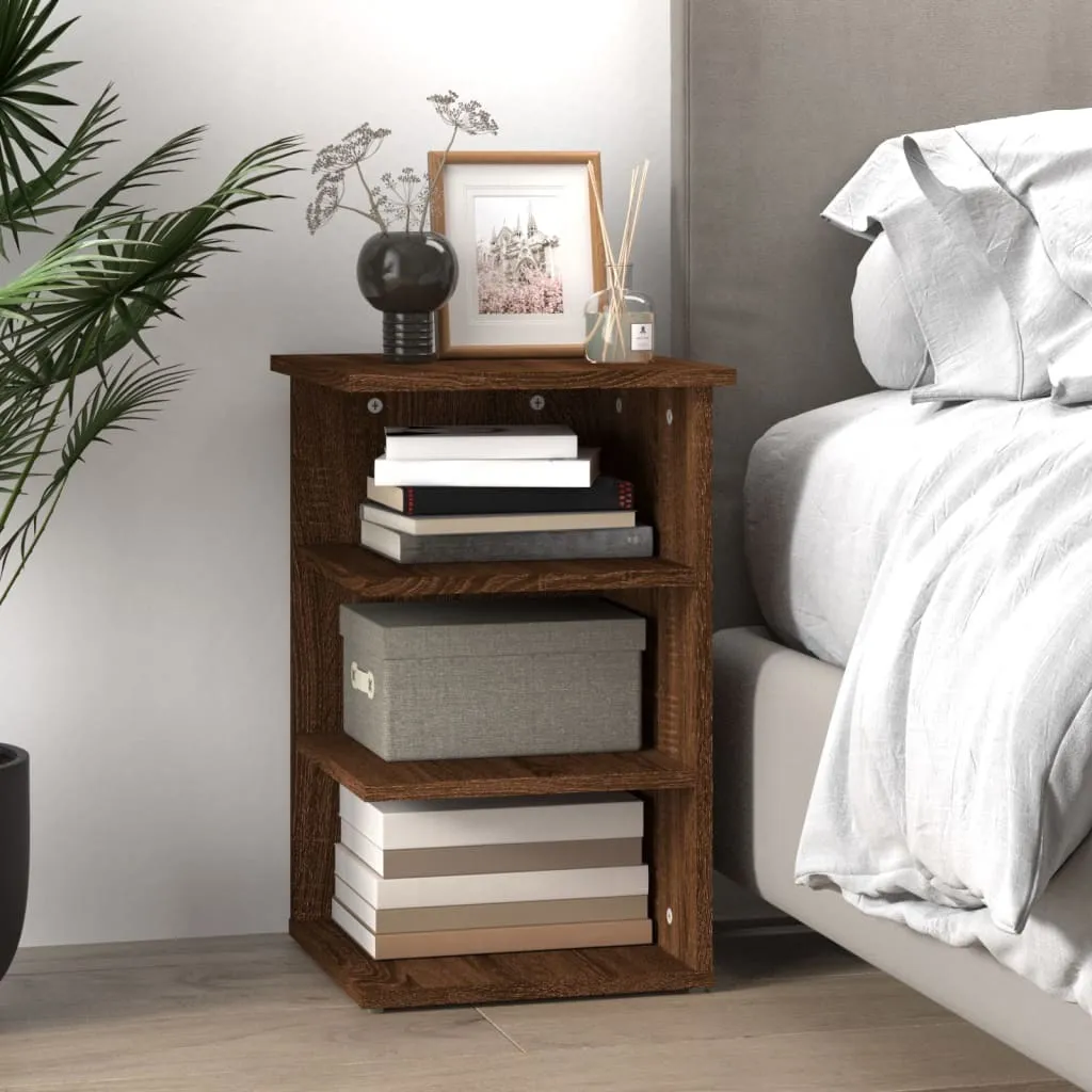 Comodino Salvaspazio SYFAX Rovere Marrone 35x55cm Legno Multistrato - 3
