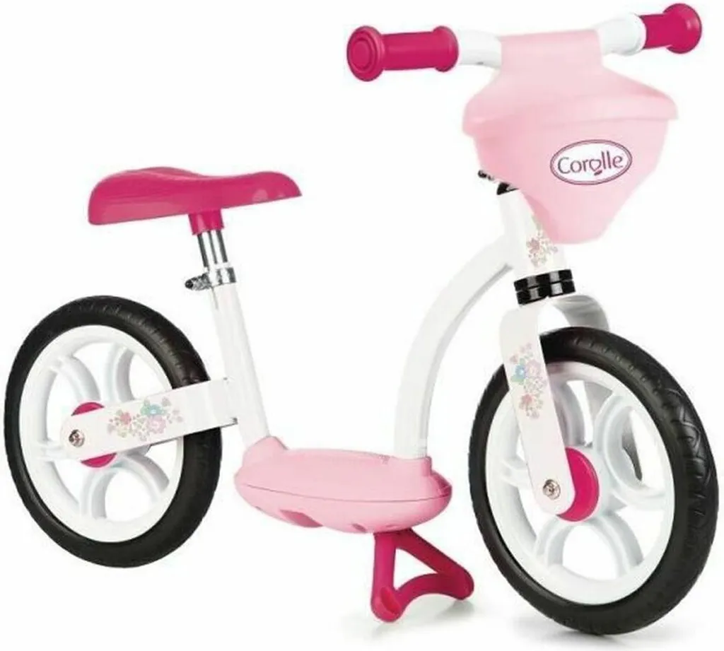 Scooter Smoby sans Pédales avec Porte-Bébé, Porteur Enfant Stable et Sûr