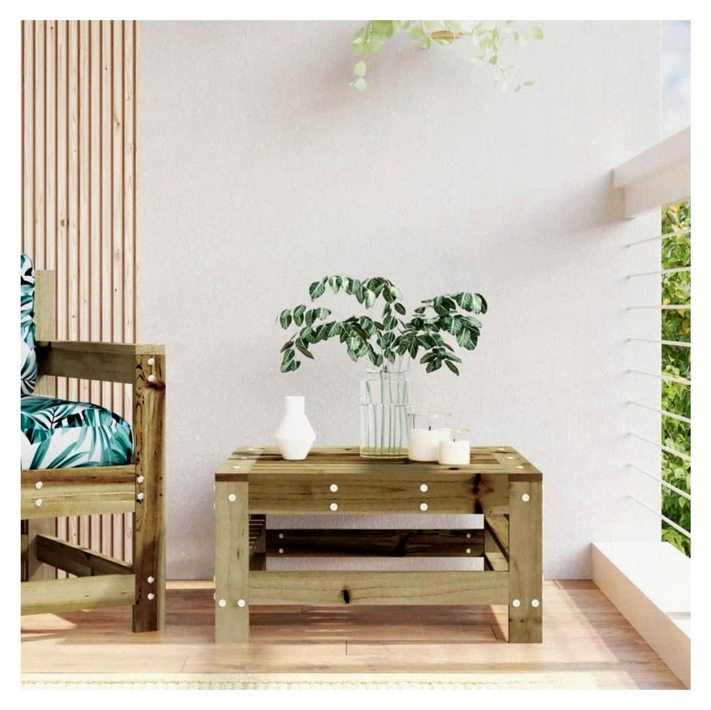 Gartenhocker aus Kiefernholz mit Lamellen-Design, stabile Fußstütze für Terrasse oder Hof, modulares Möbelstück zur Kombination mit anderen El...